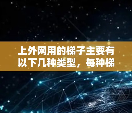 上外网用的梯子主要有以下几种类型，每种梯子适用于不同的场景和需求