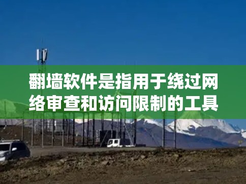 翻墙软件是指用于绕过网络审查和访问限制的工具,常见类型包括VPN、代理服务器和Tor。以下是关于翻墙软件的详细分析和建议 翻墙软件是指用于绕过网络审查和访问限制的工具,常见类型包括VPN、代理服务器和Tor。以下是关于翻墙软件的详细分析和建议
