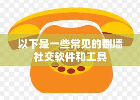 以下是一些常见的翻墙社交软件和工具
