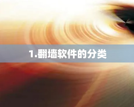 1.翻墙软件的分类