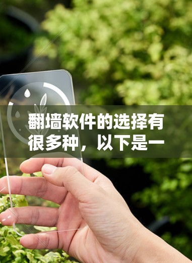 翻墙软件的选择有很多种，以下是一些常见的免费翻墙软件和工具