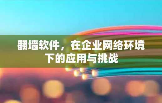 翻墙软件,在企业网络环境下的应用与挑战 翻墙软件,在企业网络环境下的应用与挑战