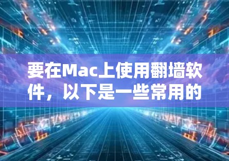 要在Mac上使用翻墙软件，以下是一些常用的工具和方法