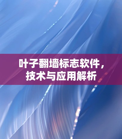叶子翻墙标志软件,技术与应用解析 叶子翻墙标志软件,技术与应用解析