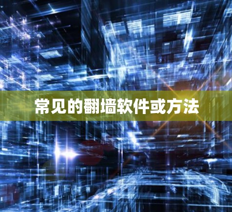 常见的翻墙软件或方法 常见的翻墙软件或方法
