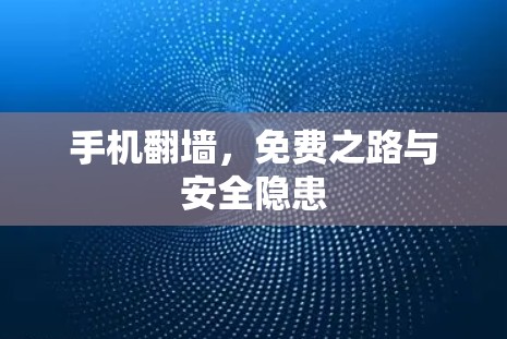 手机翻墙,免费之路与安全隐患 手机翻墙,免费之路与安全隐患
