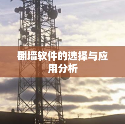 翻墙软件的选择与应用分析