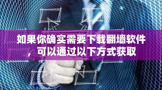 如果你确实需要下载翻墙软件，可以通过以下方式获取