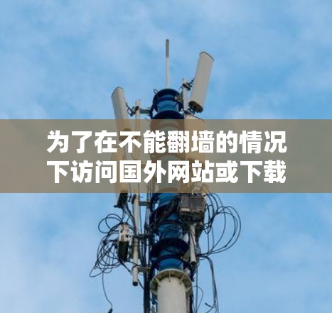 为了在不能翻墙的情况下访问国外网站或下载软件，您可以按照以下步骤操作