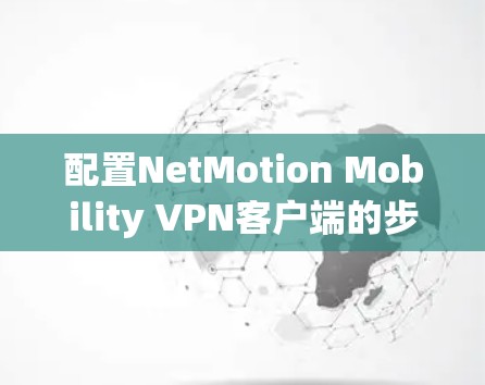 配置NetMotion Mobility VPN客户端的步骤如下 配置NetMotion Mobility VPN客户端的步骤如下
